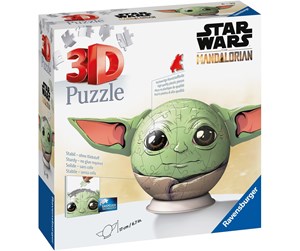 Puslespill - Ravensburger Star Wars Grogu With Ears 72p 3D Puslespill - 10311556