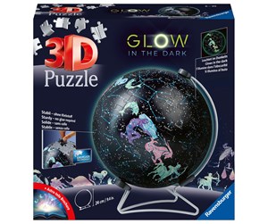 Puslespill - Ravensburger 3D Glow Dark Starglobe 180p 3D Puslespill - 10311544