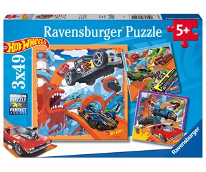 Puslespill - Ravensburger Hot Wheels 3x49p - 10105722