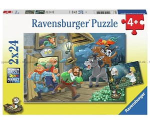 Puslespill - Ravensburger Fairy Tales 2x24p Gulv - 10105719