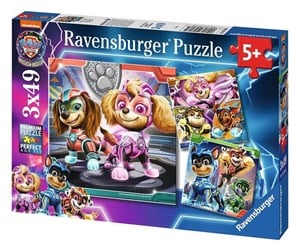 Puslespill - Ravensburger Paw Patrol The Mighty Movie 3x49p - 10105708