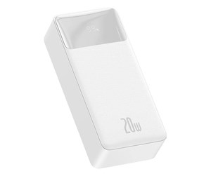 Nødlader - Baseus Bipow Nødlader - Hvit - 30000 mAh - BSU2869WHT