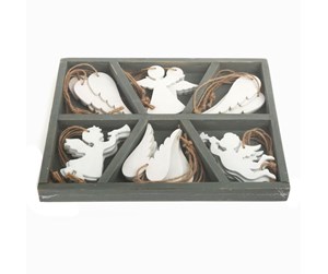 Kreative leker - Small Foot - Wooden Christmas Hangers Angel 18pcs - 10542