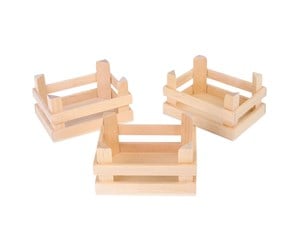 Rollelek - Small Foot - Wooden Crates Small 10x8x5.5cm set of 3 - 1808