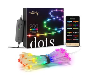 Smarthus - Twinkly Dots – 200 App-controlled RGB LEDs. 10 Meters. Clear Wire. - TWD200STP-TEU