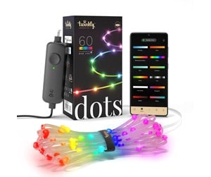 Smarthus - Twinkly Dots – 60 App-controlled RGB LEDs. 3 Meters. Clear Wire. USB-powered. - TWD060STP-T