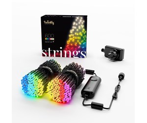 Smarthus - Twinkly Strings – 600 App-Controlled RGB + Warm White LEDs. 48 Meters. Black Wire. - TWS600SPP-BEU