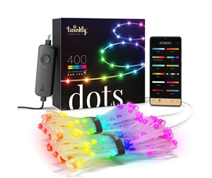 Smarthus - Twinkly Dots – 400 App-controlled RGB LEDs. 20 Meters. Clear Wire. - TWD400STP-TEU