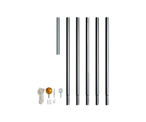 Smarthus - Twinkly Flagpole Kit for  6-meters-tall Light Tree. Black Aluminium. - TWP-01K-POLE-B