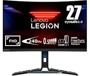 Skjerm - 27" Lenovo Legion R27FC-30 - 1920x1080 - 240Hz - VA - Buet - 2x3W Høttalere - 67B6GAC1EU