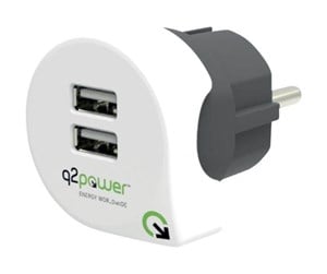 Mobil - Adaptere og ladere - Q2Power Dual USB Charger Europe power adapter - 2 x USB - 3.300100