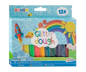 Små gaver til barn - Grafix Glitter Clay 12 pcs. - 210004