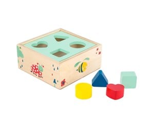 Babyleker - Small Foot - Wooden Shape Sorter with Blocks Natur - 10944