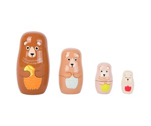 Treleker - Small Foot - Wooden Matryoshka Doll Bear Family - 10621