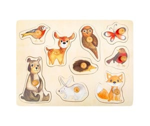 Puslespill - Small Foot - Wooden Stud Puzzle Forest Animals 9p Tre - 11499