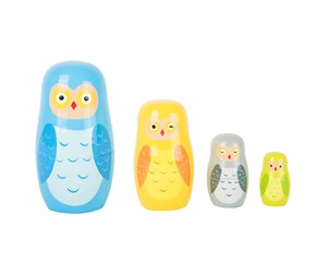 Treleker - Small Foot - Wooden Matryoshka Doll Owl Family - 10620