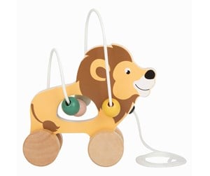 Babyleker - Small Foot Wooden Pull-along Figure with Motor Skills Spiral Safari - 11705