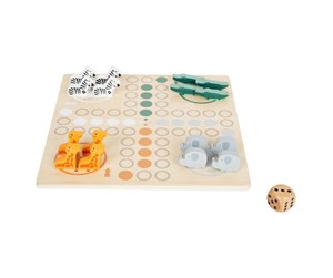 Brettspill & Puslespill - Small Foot - Wooden Ludo Game Safari - 11697