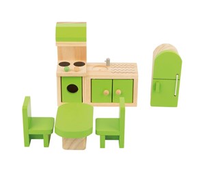 Treleker - Small Foot - Wooden Dollhouse Furniture Kitchen 5dlg. - 10873