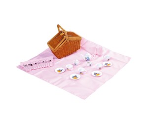 Rollelek - Small Foot Wooden Picnic Basket with Tableware Romantic 30 pcs. - 5300