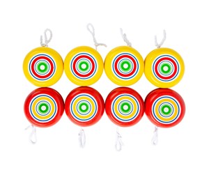 Treleker - Small Foot - Wooden Yo-Yo Yellow and Red Set of 8 - 2935