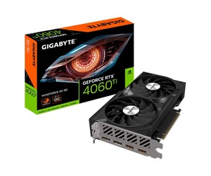 Grafikkort - GIGABYTE GeForce RTX 4060 Ti WindForce 2 OC - 8GB GDDR6 RAM - Grafikkort - GV-N406TWF2OC-8GD