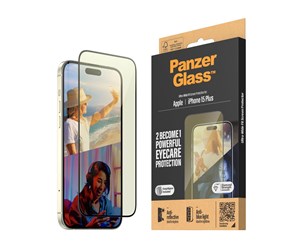 Mobil - Beskyttelsesglass - PanzerGlass Eyecare Screen Protection iPhone 15 Plus | Ultra-Wide Fit w. EasyAligner - PANZER2815