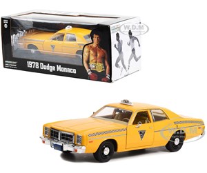 Modellbiler - Greenlight 1978 Dodge Monaco Taxi City Cab Co. Yellow Rocky III 1982 Movie 1:24 Diecast Model Car - 0810087061241