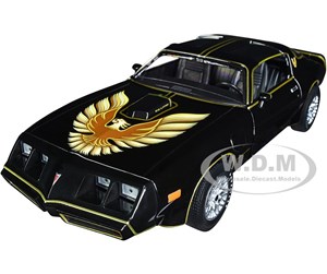 Modellbiler - Greenlight 1979 Pontiac Firebird TA Trans Am Black with Hood Phoenix Rocky II 1979 Movie 1:24 Scale Diecast Model Car - 0810087063641