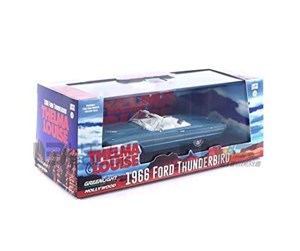 Modellbiler - Greenlight 1966 Ford Thunderbird Convertible Light Blue Metallic with White Interior Thelma & Louise 1991 Movie Hollywood Series 1:43 Diecast Model - 0810027495075