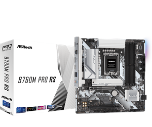 Hovedkort - ASRock B760M PRO RS Hovedkort - Intel B760 - Intel LGA1700 socket - DDR5 RAM - Micro-ATX - 90-MXBLH0-A0UAYZ