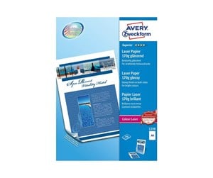 Papir, Fotopapir & Etiketter - Avery Superior fargelaserpapir, A4, dobbeltsidig belegg, 170 g/m² - 1298