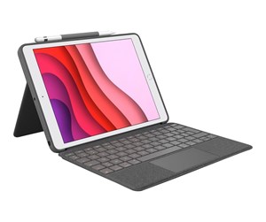 Tastatur - Logitech Combo Touch for iPad 10.9" (10th gen) - Oxford Grey - FR - Tastatur & Foliosett - Fransk - Grå - 920-011436