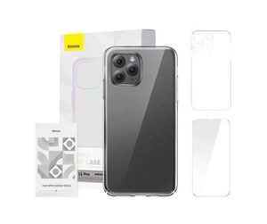 Mobil - Deksel og etui - Baseus  Crystal Series for iPhone 11 pro (clear) + tempered glass + cleaning kit - ARSJ000102