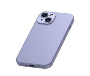 Mobil - Deksel og etui - Baseus Liquid Silica Gel Case for iPhone 14 Plus (lavender)+ tempered glass + cleaning kit - ARYT020205