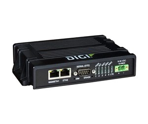 Ruter - Digi IX20 — LTE Cat 4 EMEA 450 MHz support (2) Ethernet DB-9 RS-232 - Router - IX20-0045