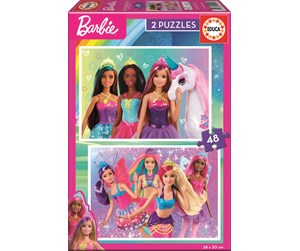 Puslespill - Educa 2x48 Barbie - 80-19299