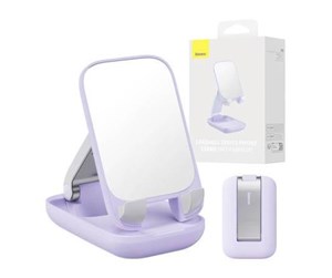 Mobil - Andre tilbehør - Baseus Folding phone stand  with mirror (purple) - B10551501511-00