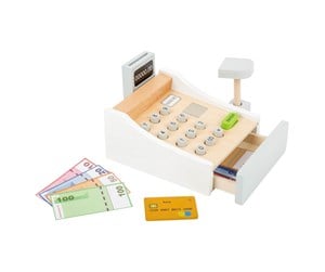 Rollelek - Small Foot - Wooden Toy Cash Register with Accessories 15dlg. - 11099