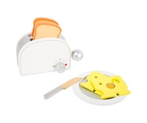 Rollelek - Small Foot - Wooden Play Food Breakfast Set with Toaster 7 pcs. - 10594