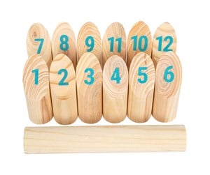 Hagespill - Wooden Kubb with Numbers Throwing Game in Bag 13dlg. - 12402