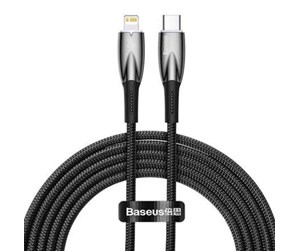 USB - Baseus USB-C cable for Lightning Glimmer Series 20W 2m (Black) - CADH000101