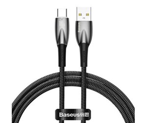 USB - Baseus USB cable for USB-C  Glimmer Series 100W 1m (Black) - CADH000401