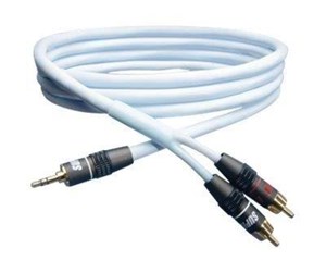 Lydkabel - Supra Biline MP-RCA Audiocable 3.5 mm jack - RCA Ice Blue 2 m - 1001900750