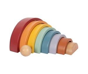 Babyleker - Small Foot - Wooden Rainbow Building Arches with Ball. - 12318