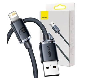 USB - Baseus Crystal Shine cable USB to Lightning 2.4A 2m (black) - CAJY000101