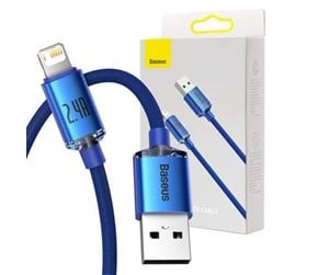 USB - Baseus Crystal Shine cable USB to Lightning 2.4A 2m (blue) - CAJY000103