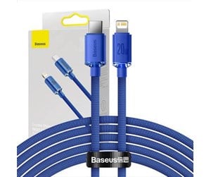 USB - Baseus Crystal Shine cable USB-C to Lightning 20W PD 2m (blue) - CAJY000303