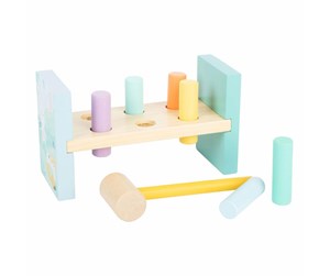 Babyleker - Small Foot - Wooden Hammer Bench Pastel 8 pcs. - 11723