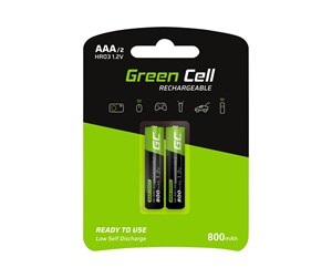 Batteri - Green Cell battery - 2 x AAA - NiMH - GR08